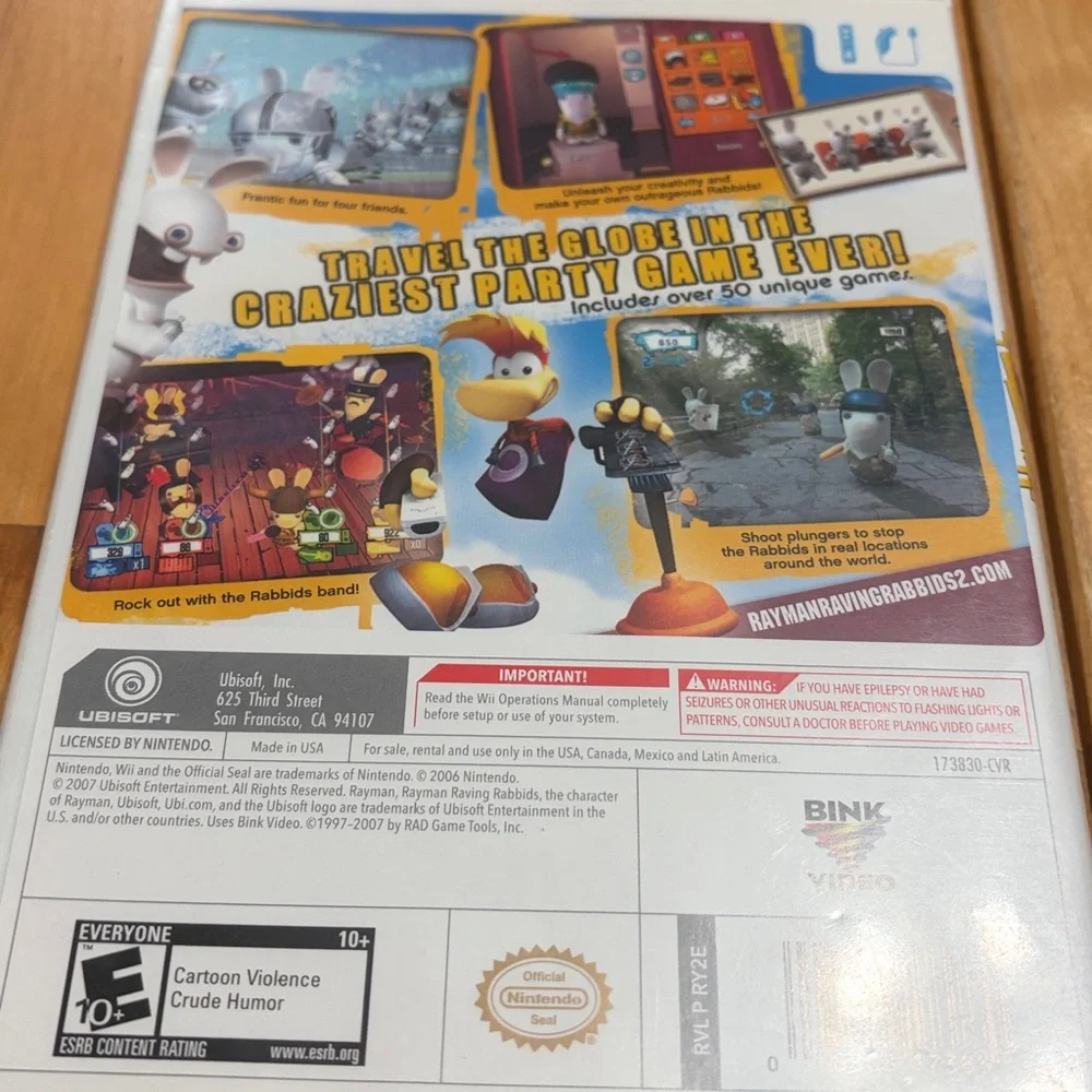 🖤Nintendo Wii Rayman Raving Rabbids 2🖤 - Picture 2 of 6